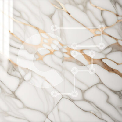 Intra Συλλεκτικό Ξύλινο Παζλ Plywood  4mm - Εκπληκτικός λευκός μαρμάρινος τοίχος με χρυσές φλέβες Σε Ξύλινο Κουτί - Διαστάσεις Puzzle: 10x10 cm – 25 κομμάτια - Image 1