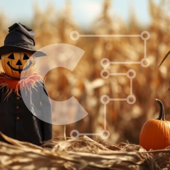 Intra Συλλεκτικό Ξύλινο Παζλ Plywood  4mm - Σκιάχτρο σε χωράφι με καλαμπόκι με κολοκύθες και κοτσάνια καλαμποκιού Σε Ξύλινο Κουτί - Διαστάσεις Puzzle: 10x10 cm – 25 κομμάτια - Image 1