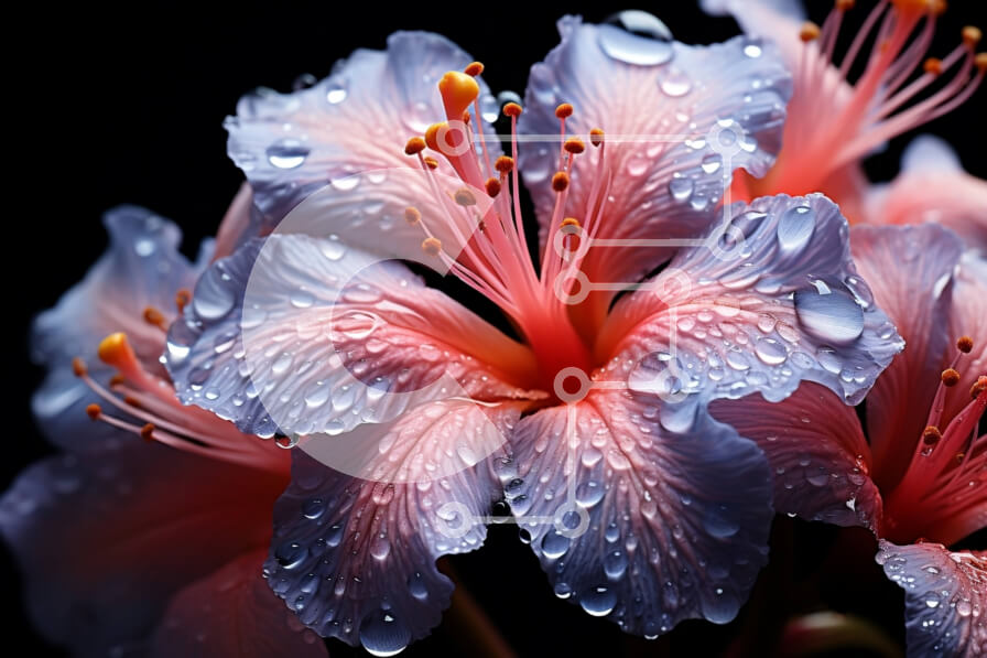 Intra Συλλεκτικό Ξύλινο Παζλ Plywood  4mm - Όμορφη κινηματογράφηση σε πρώτο πλάνο ενός ροζ λουλουδιού με σταγονίδια νερού Σε Ξύλινο Κουτί - Διαστάσεις: 10x10 cm – 25 κομμάτια