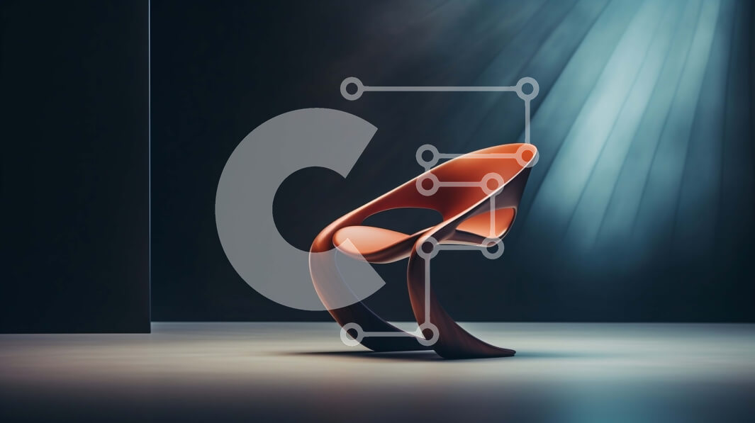 Intra Συλλεκτικό Ξύλινο Παζλ Plywood  4mm - Μοντέρνα πορτοκαλί καρέκλα σε σκοτεινό δωμάτιο με δραματικό φωτισμό Σε Ξύλινο Κουτί - Διαστάσεις Puzzle: 10x10 cm – 25 κομμάτια