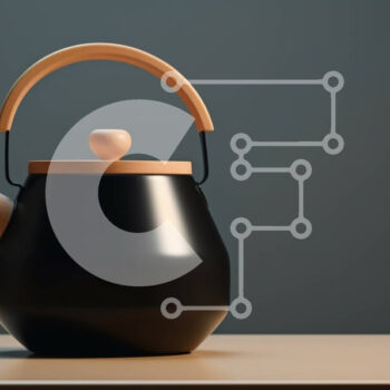 Intra Συλλεκτικό Ξύλινο Παζλ Plywood  4mm - Μαύρη τσαγιέρα σε ξύλινο τραπέζι με φόντο γκρι τοίχου Σε Ξύλινο Κουτί - Διαστάσεις Puzzle: 10x10 cm – 25 κομμάτια - Image 1