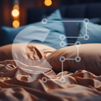 Intra Συλλεκτικό Ξύλινο Παζλ Plywood  4mm - Άνετο υπνοδωμάτιο με γαλάζια μαξιλάρια και μπεζ κουβέρτα Σε Ξύλινο Κουτί - Διαστάσεις Puzzle: 10x10 cm – 25 κομμάτια - Image 1