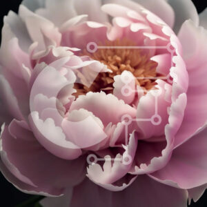 Intra Συλλεκτικό Ξύλινο Παζλ Plywood  4mm - Όμορφη κοντινή εικόνα ενός λουλουδιού ροζ παιώνιας Σε Ξύλινο Κουτί - Διαστάσεις: 10x10 cm – 25 κομμάτια