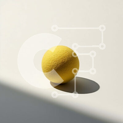 Intra Συλλεκτικό Ξύλινο Παζλ Plywood 4mm - Κίτρινη μπάλα σε καθαρό λευκό φόντο Σε Ξύλινο Κουτί - Διαστάσεις: 10x10 cm – 25 κομμάτια - Image 1