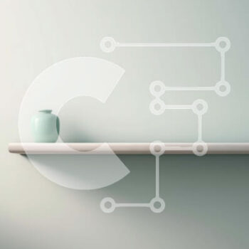 Intra Συλλεκτικό Ξύλινο Παζλ Plywood  4mm - Μινιμαλιστικό λευκό ράφι με πράσινο βάζο Σε Ξύλινο Κουτί - Διαστάσεις Puzzle: 10x10 cm – 25 κομμάτια - Image 1