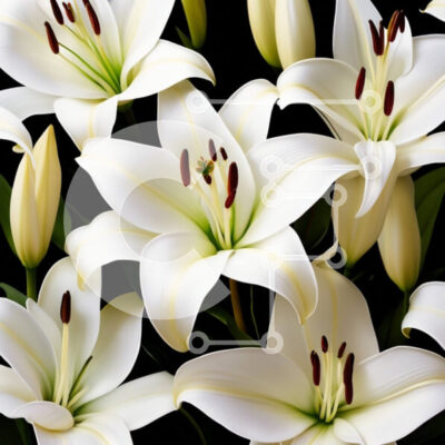 Intra Συλλεκτικό Ξύλινο Παζλ Plywood  4mm - Όμορφη εικόνα λευκών κρίνων σε σκούρο φόντο Σε Ξύλινο Κουτί - Διαστάσεις: 10x10 cm – 25 κομμάτια - Image 1