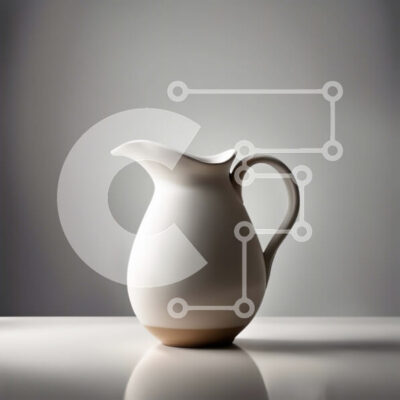 Intra Συλλεκτικό Ξύλινο Παζλ Plywood  4mm - Όμορφη εικόνα λευκής κεραμικής στάμνας με καφέ λαβή Σε Ξύλινο Κουτί - Διαστάσεις: 10x10 cm – 25 κομμάτια - Image 1