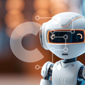 Intra Συλλεκτικό Ξύλινο Παζλ Plywood  4mm - Φουτουριστική εικόνα ενός λευκού ρομπότ με ένα λαμπερό πορτοκαλί κεφάλι Σε Ξύλινο Κουτί - Διαστάσεις Puzzle: 10x10 cm – 25 κομμάτια - Image 1