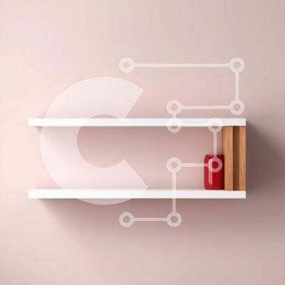 Intra Συλλεκτικό Ξύλινο Παζλ Plywood 4mm - Λευκό ράφι με κόκκινο βάζο - Εσωτερική διακόσμηση Σε Ξύλινο Κουτί - Διαστάσεις Puzzle: 10x10 cm – 25 κομμάτια - Image 1