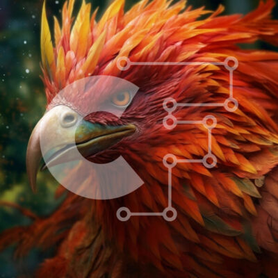 Intra Συλλεκτικό Ξύλινο Παζλ Plywood  4mm - Όμορφο κοντινό πλάνο ενός πολύχρωμου πουλιού Σε Ξύλινο Κουτί - Διαστάσεις: 10x10 cm – 25 κομμάτια - Image 1