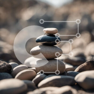 Intra Συλλεκτικό Ξύλινο Παζλ Plywood  4mm - Πυραμίδα στοίβας βράχων στο βραχώδες έδαφος Σε Ξύλινο Κουτί - Διαστάσεις: 10x10 cm – 25 κομμάτια - Image 1