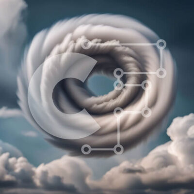 Intra Συλλεκτικό Ξύλινο Παζλ Plywood  4mm - Σαγηνευτική εικόνα με στροβιλιζόμενα σύννεφα στον ουρανό Σε Ξύλινο Κουτί - Διαστάσεις: 10x10 cm – 25 κομμάτια - Image 1