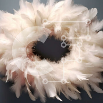 Intra Συλλεκτικό Ξύλινο Παζλ Plywood  4mm - Κομψό στεφάνι από λευκό πούπουλο για εσωτερική διακόσμηση Σε Ξύλινο Κουτί - Διαστάσεις Puzzle: 10x10 cm – 25 κομμάτια - Image 1