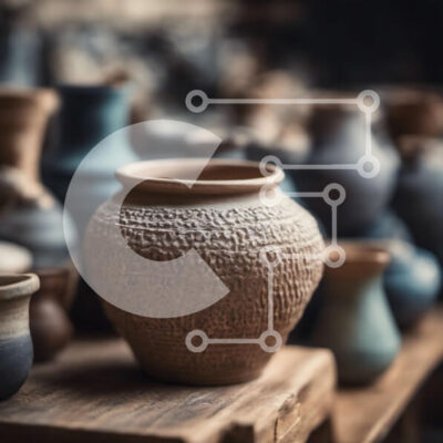 Intra Συλλεκτικό Ξύλινο Παζλ Plywood  4mm - Συλλογή από πήλινα αγγεία και βάζα σε ξύλινο τραπέζι Σε Ξύλινο Κουτί - Διαστάσεις Puzzle: 10x10 cm – 25 κομμάτια - Image 1