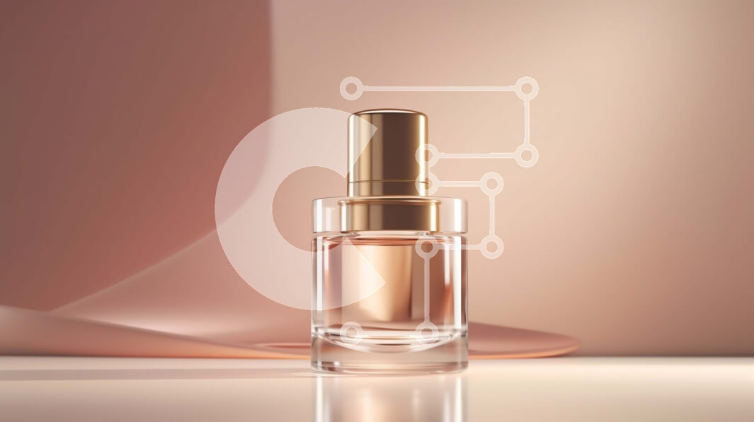 Intra Συλλεκτικό Ξύλινο Παζλ Plywood  4mm - Κομψό ροζ μπουκάλι αρώματος με χρυσό καπάκι και ετικέτα Σε Ξύλινο Κουτί - Διαστάσεις Puzzle: 10x10 cm – 25 κομμάτια