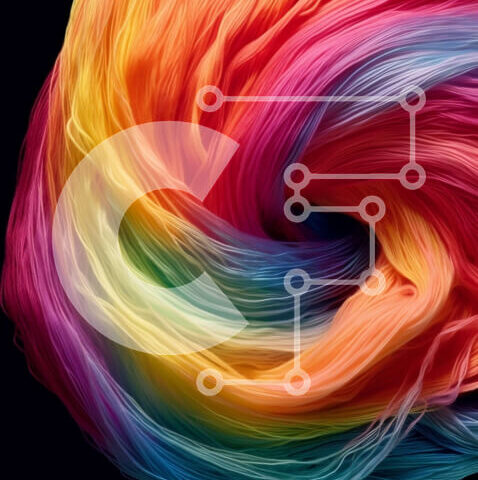 Intra Συλλεκτικό Ξύλινο Παζλ Plywood  4mm - Δονούμενο νήμα σπιράλ ουράνιου τόξου σε μαύρο φόντο Σε Ξύλινο Κουτί - Διαστάσεις Puzzle: 10x10 cm – 25 κομμάτια - Image 1