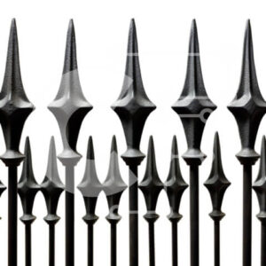 Intra Συλλεκτικό Ξύλινο Παζλ Plywood  4mm - Ασπρόμαυρη εικόνα μεταλλικού φράχτη με αιχμηρές αιχμές Σε Ξύλινο Κουτί - Διαστάσεις: 10x10 cm – 25 κομμάτια