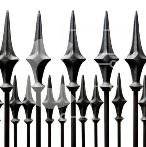 Intra Συλλεκτικό Ξύλινο Παζλ Plywood  4mm - Ασπρόμαυρη εικόνα μεταλλικού φράχτη με αιχμηρές αιχμές Σε Ξύλινο Κουτί - Διαστάσεις: 10x10 cm – 25 κομμάτια - Image 1