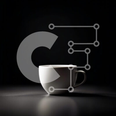 Intra Συλλεκτικό Ξύλινο Παζλ Plywood  4mm - Απλή και μινιμαλιστική εικόνα ενός λευκού φλιτζανιού καφέ σε μια μαύρη επιφάνεια Σε Ξύλινο Κουτί - Διαστάσεις Puzzle: 10x10 cm – 25 κομμάτια - Image 1