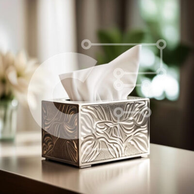 Intra Συλλεκτικό Ξύλινο Παζλ Plywood  4mm - Όμορφη εικόνα του κουτιού χαρτιού σε ένα τραπέζι Σε Ξύλινο Κουτί - Διαστάσεις Puzzle: 10x10 cm – 25 κομμάτια - Image 1