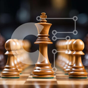 Intra Συλλεκτικό Ξύλινο Παζλ Plywood  4mm - Σκακιέρα με ασπρόμαυρα κομμάτια Σε Ξύλινο Κουτί - Διαστάσεις Puzzle: 10x10 cm – 25 κομμάτια - Image 1