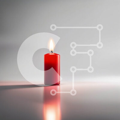 Intra Συλλεκτικό Ξύλινο Παζλ Plywood  4mm - Όμορφη εικόνα ενός κόκκινου κεριού με αντανάκλαση δωματίου Σε Ξύλινο Κουτί - Διαστάσεις Puzzle: 10x10 cm – 25 κομμάτια - Image 1