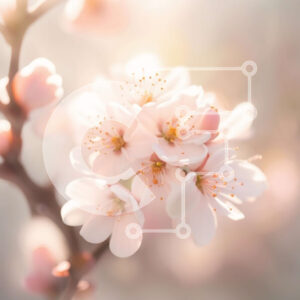 Intra Συλλεκτικό Ξύλινο Παζλ Plywood  4mm - Ήρεμη και γαλήνια εικόνα ενός ανθισμένου δέντρου σε πλήρη άνθιση Σε Ξύλινο Κουτί - Διαστάσεις: 10x10 cm – 25 κομμάτια