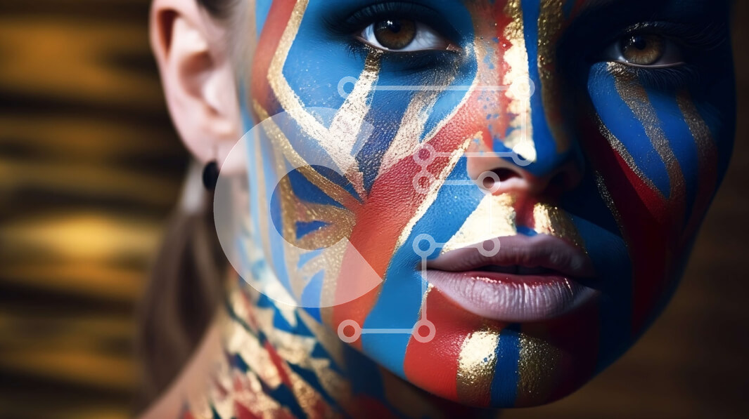 Intra Συλλεκτικό Ξύλινο Παζλ Plywood  4mm - Καλλιτεχνική βαφή προσώπου σε ζωηρά χρώματα Σε Ξύλινο Κουτί - Διαστάσεις Puzzle: 10x10 cm – 25 κομμάτια