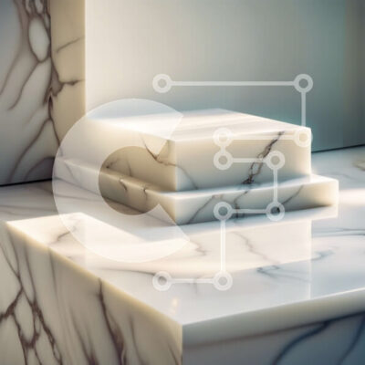 Intra Συλλεκτικό Ξύλινο Παζλ Plywood  4mm - Κομψή λευκή μαρμάρινη σκάλα με λαμπερό φως Σε Ξύλινο Κουτί - Διαστάσεις Puzzle: 10x10 cm – 25 κομμάτια - Image 1