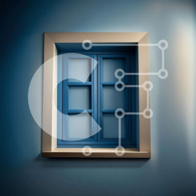 Intra Συλλεκτικό Ξύλινο Παζλ Plywood  4mm - Κομψό μπλε παράθυρο σε σκούρο μπλε τοίχο Σε Ξύλινο Κουτί - Διαστάσεις Puzzle: 10x10 cm – 25 κομμάτια - Image 1