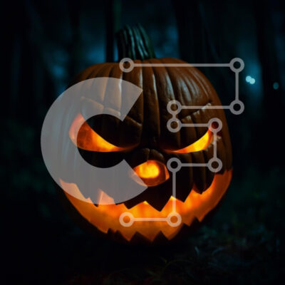 Intra Συλλεκτικό Ξύλινο Παζλ Plywood  4mm - Απόκοσμη σκαλιστή κολοκύθα με φως κεριού Σε Ξύλινο Κουτί - Διαστάσεις: 10x10 cm – 25 κομμάτια - Image 1