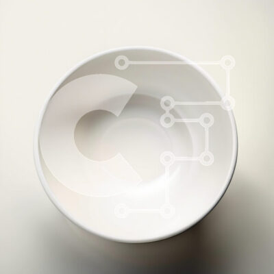 Intra Συλλεκτικό Ξύλινο Παζλ Plywood 4mm - Μινιμαλιστικό λευκό κεραμικό μπολ σε λευκή επιφάνεια Σε Ξύλινο Κουτί - Διαστάσεις: 10x10 cm – 25 κομμάτια - Image 1