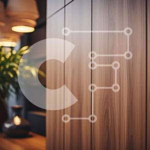 Intra Συλλεκτικό Ξύλινο Παζλ Plywood  4mm - Ξύλινος τοίχος με βάζο με λουλούδια και φωτιστικά Σε Ξύλινο Κουτί - Διαστάσεις Puzzle: 10x10 cm – 25 κομμάτια