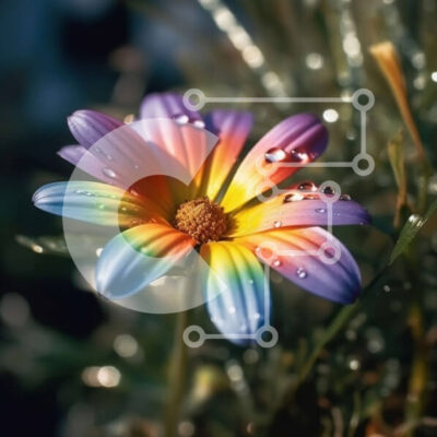 Intra Συλλεκτικό Ξύλινο Παζλ Plywood  4mm - Όμορφη εικόνα μιας μαργαρίτας με σταγόνες βροχής στα πέταλά της Σε Ξύλινο Κουτί - Διαστάσεις: 10x10 cm – 25 κομμάτια - Image 1