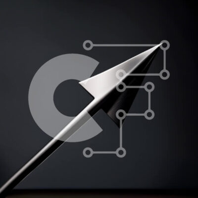 Intra Συλλεκτικό Ξύλινο Παζλ Plywood  4mm - Αφηρημένο ασημένιο βέλος σε μαύρο φόντο Σε Ξύλινο Κουτί - Διαστάσεις Puzzle: 10x10 cm – 25 κομμάτια - Image 1