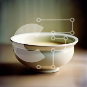 Intra Συλλεκτικό Ξύλινο Παζλ Plywood  4mm - Όμορφη εικόνα ενός λευκού μπολ σε ένα ξύλινο τραπέζι Σε Ξύλινο Κουτί - Διαστάσεις: 10x10 cm – 25 κομμάτια