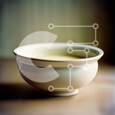 Intra Συλλεκτικό Ξύλινο Παζλ Plywood  4mm - Όμορφη εικόνα ενός λευκού μπολ σε ένα ξύλινο τραπέζι Σε Ξύλινο Κουτί - Διαστάσεις: 10x10 cm – 25 κομμάτια - Image 1