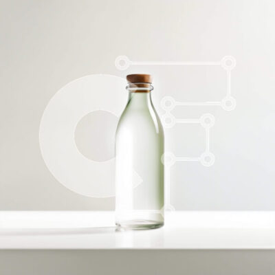 Intra Συλλεκτικό Ξύλινο Παζλ Plywood  4mm - Κομψό διαφανές γυάλινο μπουκάλι με ξύλινο καπάκι Σε Ξύλινο Κουτί - Διαστάσεις: 10x10 cm – 25 κομμάτια - Image 1