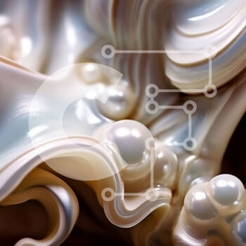 Intra Συλλεκτικό Ξύλινο Παζλ Plywood  4mm - Όμορφη κινηματογράφηση σε πρώτο πλάνο από μάρμαρο με μαργαριτάρια που δημιουργούν ένα αστραφτερό εφέ Σε Ξύλινο Κουτί - Διαστάσεις Puzzle: 10x10 cm – 25 κομμάτια - Image 1