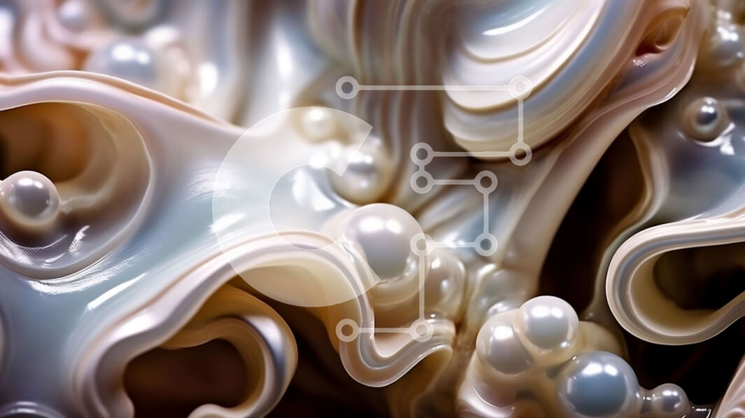 Intra Συλλεκτικό Ξύλινο Παζλ Plywood  4mm - Όμορφη κινηματογράφηση σε πρώτο πλάνο από μάρμαρο με μαργαριτάρια που δημιουργούν ένα αστραφτερό εφέ Σε Ξύλινο Κουτί - Διαστάσεις Puzzle: 10x10 cm – 25 κομμάτια