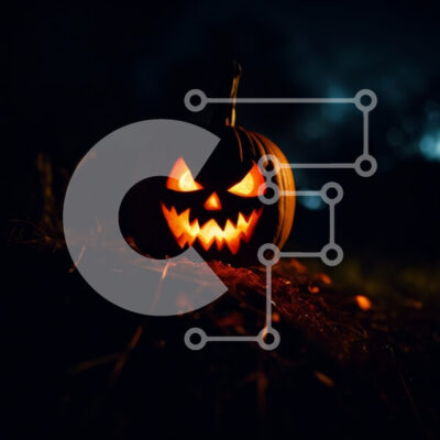 Intra Συλλεκτικό Ξύλινο Παζλ Plywood  4mm - Scary Glowing Pumpkin Jack-o'-Lantern για το Halloween Σε Ξύλινο Κουτί - Διαστάσεις: 10x10 cm – 25 κομμάτια - Image 1