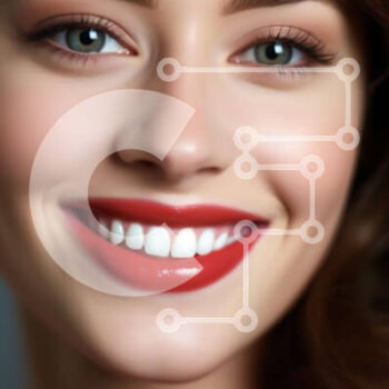 Intra Συλλεκτικό Ξύλινο Παζλ Plywood  4mm - Όμορφη γυναίκα με σγουρά καστανά μαλλιά και κόκκινο κραγιόν Σε Ξύλινο Κουτί - Διαστάσεις Puzzle: 10x10 cm – 25 κομμάτια - Image 1