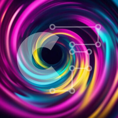 Intra Συλλεκτικό Ξύλινο Παζλ Plywood  4mm - Ζωντανή και δυναμική εικόνα μιας πολύχρωμης δίνης Σε Ξύλινο Κουτί - Διαστάσεις Puzzle: 10x10 cm – 25 κομμάτια - Image 1