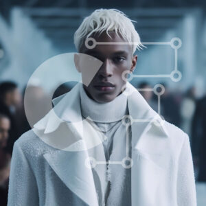 Intra Συλλεκτικό Ξύλινο Παζλ Plywood  4mm - Άνδρας που στέκεται σε πολυσύχναστο πλήθος οδών Σε Ξύλινο Κουτί - Διαστάσεις Puzzle: 10x10 cm – 25 κομμάτια