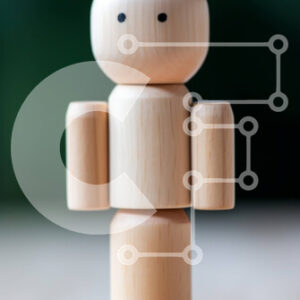 Intra Συλλεκτικό Ξύλινο Παζλ Plywood  4mm - Ξύλινη φιγούρα παιχνιδιού ουδέτερης έκφρασης σε ξύλινη επιφάνεια Σε Ξύλινο Κουτί - Διαστάσεις: 10x10 cm – 25 κομμάτια