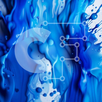 Intra Συλλεκτικό Ξύλινο Παζλ Plywood 4mm - Αφηρημένη εικόνα του μπλε χρώματος Splatter σε λευκό φόντο Σε Ξύλινο Κουτί - Διαστάσεις Puzzle: 10x10 cm – 25 κομμάτια - Image 1