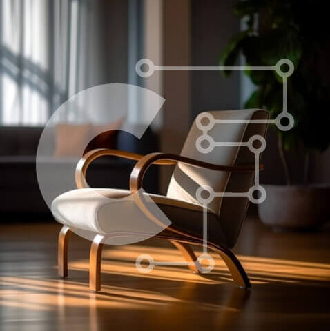 Intra Συλλεκτικό Ξύλινο Παζλ Plywood  4mm - Κομψό και ήρεμο μινιμαλιστικό σαλόνι με φυσικό φως Σε Ξύλινο Κουτί - Διαστάσεις Puzzle: 10x10 cm – 25 κομμάτια - Image 1