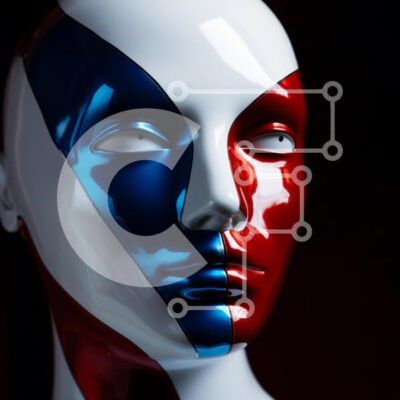 Intra Συλλεκτικό Ξύλινο Παζλ Plywood  4mm - Μανεκέν ζωγραφισμένο με αμερικανική σημαία Σε Ξύλινο Κουτί - Διαστάσεις Puzzle: 10x10 cm – 25 κομμάτια - Image 1