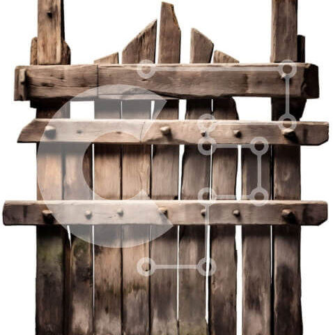 Intra Συλλεκτικό Ξύλινο Παζλ Plywood 4mm - Μυστηριώδες μονοπάτι πέρα από μια παλιά ξύλινη πύλη Σε Ξύλινο Κουτί - Διαστάσεις Puzzle: 10x10 cm – 25 κομμάτια - Image 1