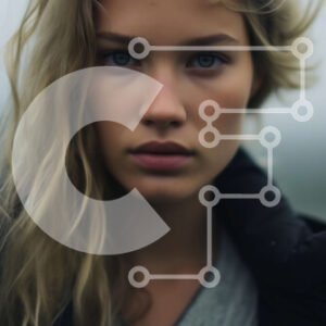 Intra Συλλεκτικό Ξύλινο Παζλ Plywood  4mm - Πορτρέτο μιας γυναίκας με μακριά ξανθά μαλλιά Σε Ξύλινο Κουτί - Διαστάσεις Puzzle: 10x10 cm – 25 κομμάτια